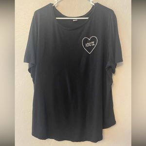 Old navy black 100% embroidered T-shirt size XL